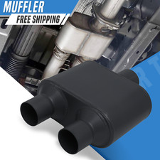 Epa 2.5center Inlet And 2.25outlet Dual Stainless Steel Exhaust Mufflerblack