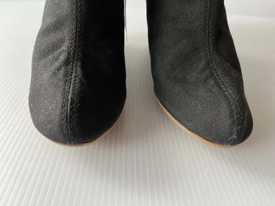 Botines de cuña al tobillo de lona negra MM6 Maison Martin Margiela, talla 36 (IT) 6 (EE. UU.) Foto 4 de 4