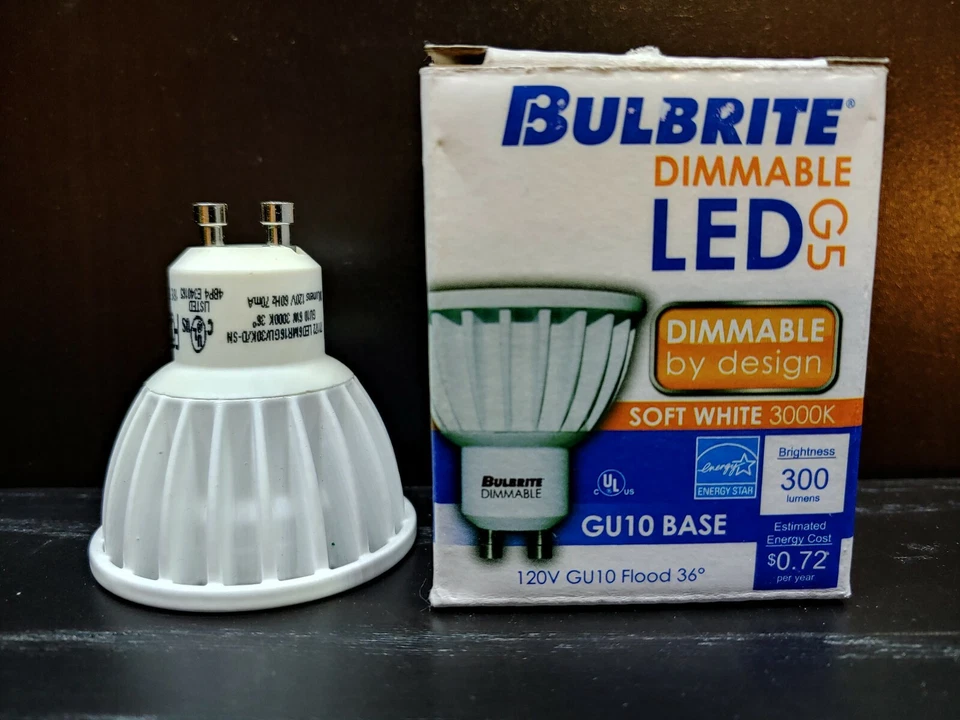 New BULBRITE Dimmable LED 6W MR16 GU10 Base 3000k Soft White Light 120V 771172 - Image 2 of 4