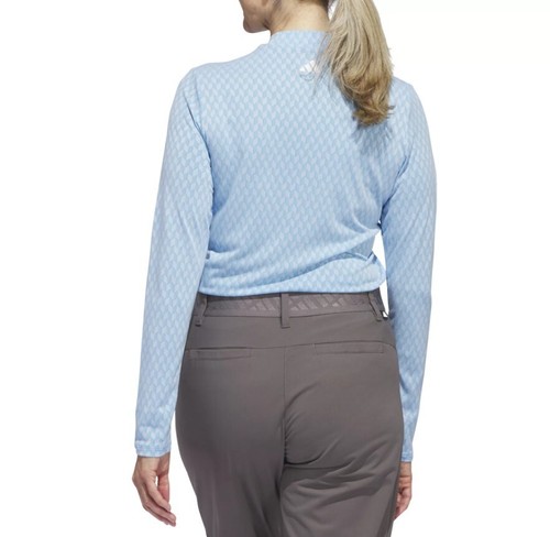 adidas Women's Ultimate365 Tour Size M Mock Neck Long Sleeve Golf Polo - Picture 3 of 14