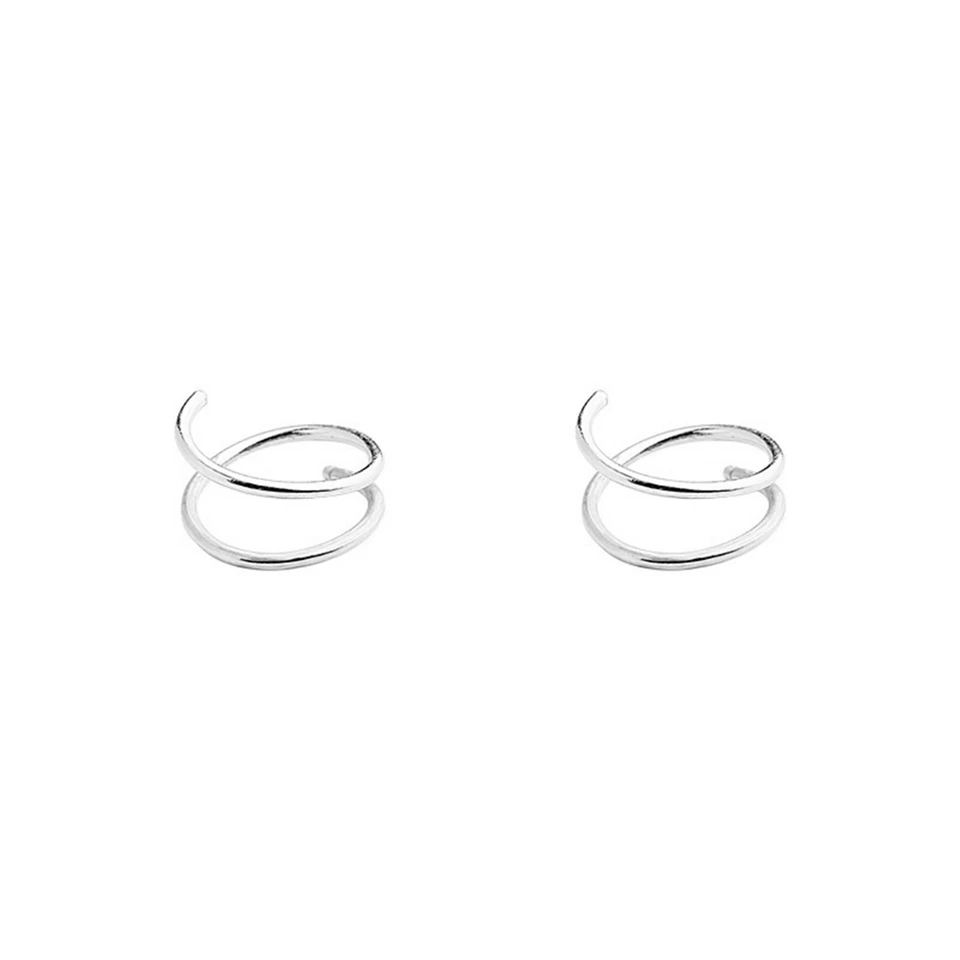 Feines Silber Spaltring 5mm - 12mm Nasen Ring Ohrringe Falsche Doppel Piercings - Bild 1 von 4