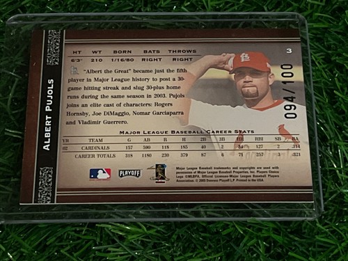 Albert Pujols Cardinals 94/100 2004 Playoff Prime Cuts #3 - Imagen 2 de 2