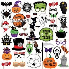 Halloween Photo Booth Props for Photoshoot Selfie Props Party Costumes