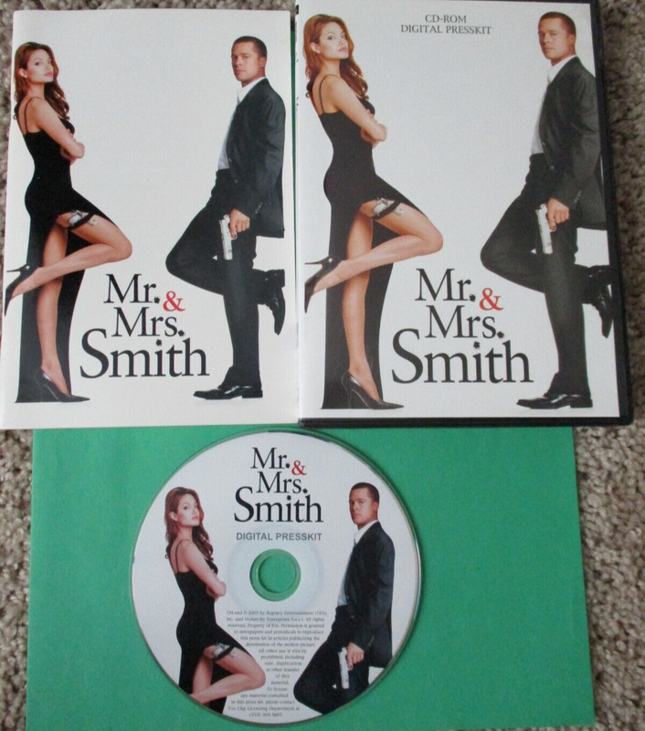 Mr. & Mrs. Smith Press Kit Production Notes & CD-Rom Angelina Jolie Brad Pitt