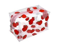 Cute makeup bag, transparent portable makeup bag, waterproof toiletries stora...