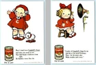 2 Repro Postcards CAMPBELL'S SOUP KIDS Advertising Grace Drayton 1996 4"x6"