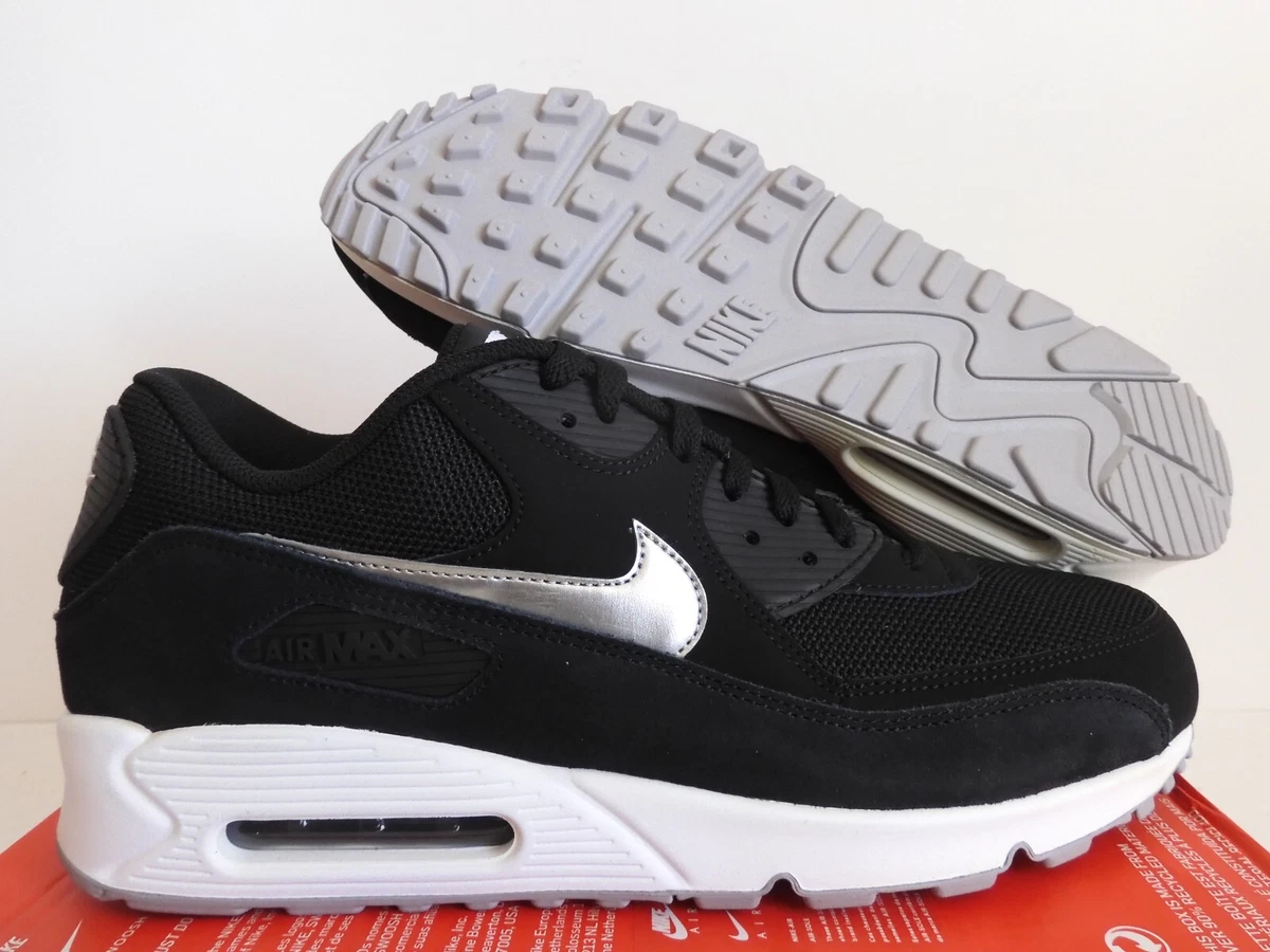 Uiterlijk Beweren Lauw NIKE AIR MAX 90 ESSENTIAL BLACK-METALLIC SILVER "BLACK SUEDE" SZ 13  [537384-047] 888410020531 | eBay