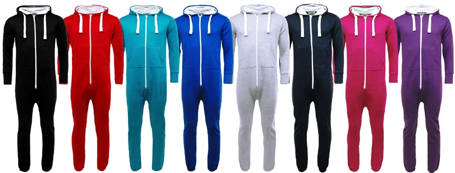 Damen Herren Jumpsuit Overall Einteiler Jogginganzug Jogger Anzug Hausanzug - Bild 3 von 3