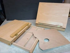 New PAIR / SET of 2 ARTEZA Tabletop Easel 13 x 10 x 2" Portable Beechwood LOT