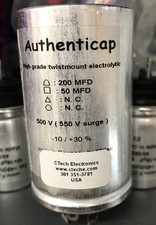 CAPACITOR CAN 200/50 uf @ 500V Authenticap  for McIntosh and Tube Amplifiers