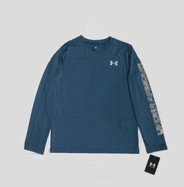 Mens Tshirt Under Armour Long Sleeve Charged Cotton Boys Under - Main Image