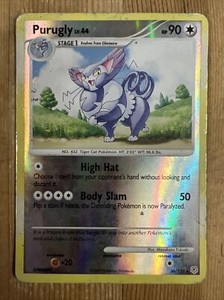 Pokémon TCG Purugly Diamond & Pearl 36/130 Reverse Holo Rare DMG