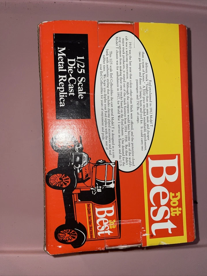Ertl Fare It Migliore 1912 Ford Modello T Bank 1/25 Scala Modellino Metallo - Immagine 3 di 4