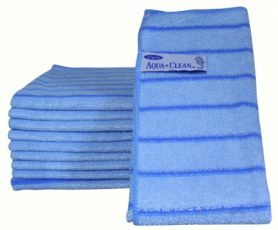 AQUA CLEAN Microfaser Reinigungstücher mit Kraftstreifen 10tlg.