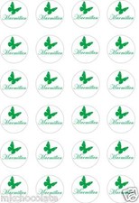 24x PRECUT MACMILLAN B CANCER SUPPORT/CHARITY RICE/WAFER PAPER CUP CAKE TOPPERS