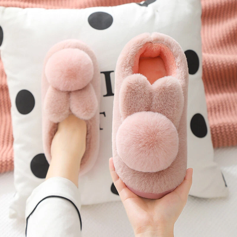 Women's Lovely Fluffy Slippers Winter House Slippers Soft Comfy