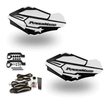 Powermadd Sentinel LED Handguards Guards White Black Mount Ski Doo Snowmobile 