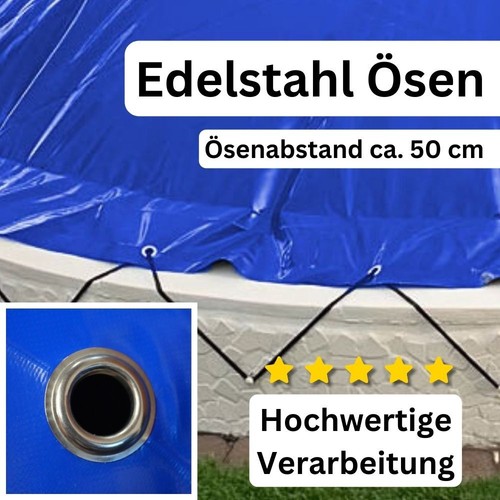 Aufblasbare Poolabdeckung Rundpool Ø 650 cm I Rund Pool 6,5 m I blau - Bild 2 von 5