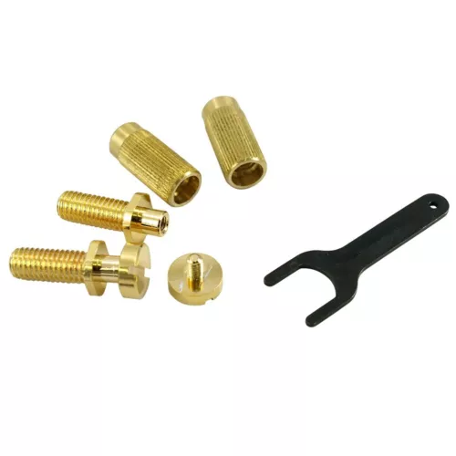 TonePros Metric Thread Locking Tailpiece Studs For Epiphone SM1/G Gold