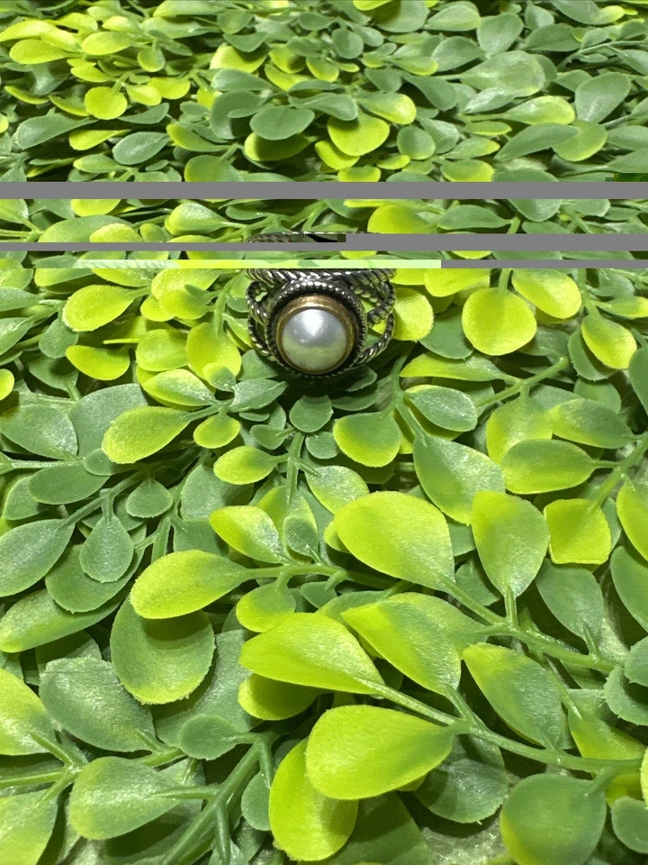 Anillo de piedras preciosas James Avery Marjan, tamaño 10 con perla cultivada media redonda de 10 mm Foto 3 de 4