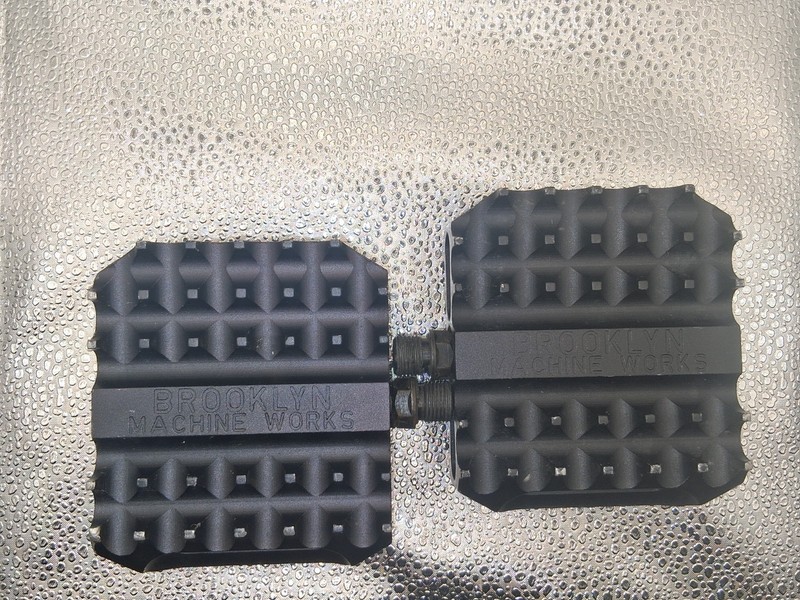 Brooklyn Machine Works Shinburger Bike Pedals Black (Used) Rare Original BMW BMX