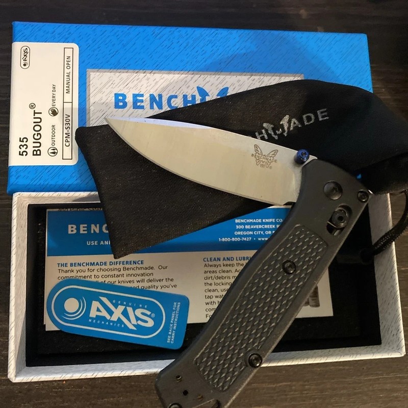 Benchmade 535-SS Knives Limited Bugout S30V Black  Grivory Handles