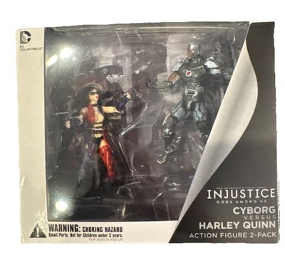Injustice Gods Among US 2-Pack Action Figure Set Cyborg Versus Harley Quinn NIB