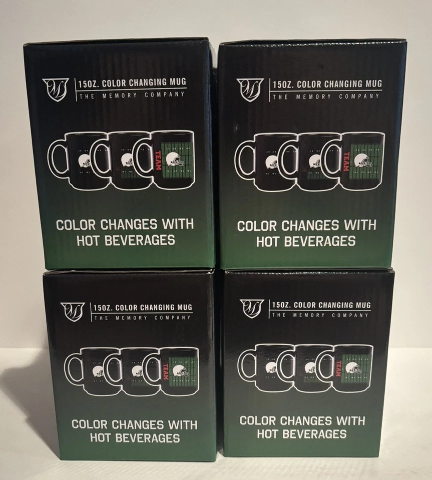 Georgia Bulldogs NCAA 15 oz Juego de 4 tazas cambiantes de color The Memory Company Nuevo Foto 2 de 4