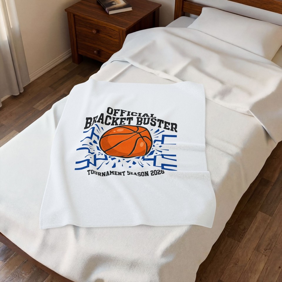 Official Bracket Buster Basketball Throw Blanket | Tournament Season ...
