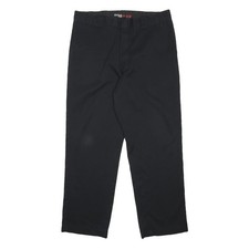 DICKIES Herren Baumwollmischung Schwarz Regular Fit Gerades Bein Hose W36 L30