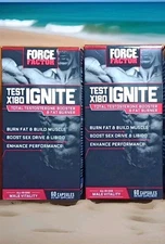 2 FORCE FACTOR TEST X180 IGNITE TOTAL TEST BURN FAT SUPPLEMENT 60 X2 120 CAPSULE