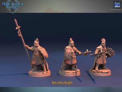 Seestadt Thal Wächter Elite Lotr Fantasy Hobbit Mittelerde 28mm Papel3D
