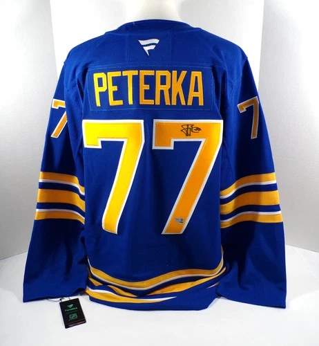 JJ Peterka Signed Premium Buffalo Sabres Blue Hockey Jersey Fanatics Auto