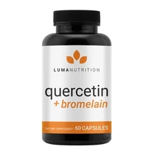 Quercetin 500mg with Bromelain Supplement for Immune Support 60 Capsules