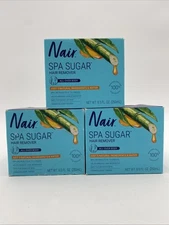 NAIR Spa Sugar Hair Remover, All-Over Body, Natural Ingredients 8.5 fl oz. 3 LOT