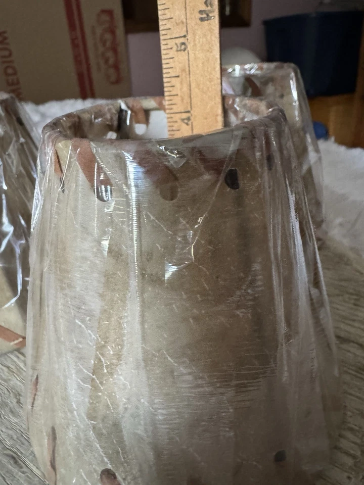 3 New In Pkg Faux Leather Candelabra Shades - Image 3 of 3