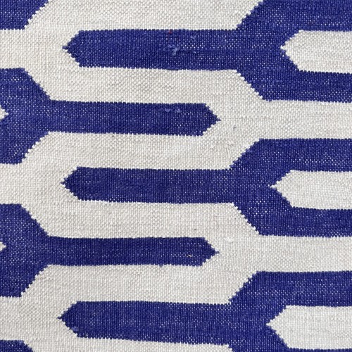 Handmade Cotton Kilim Rug 4x6 ft Woven Flatweave Natural Rugs Carpet - Picture 3 of 5
