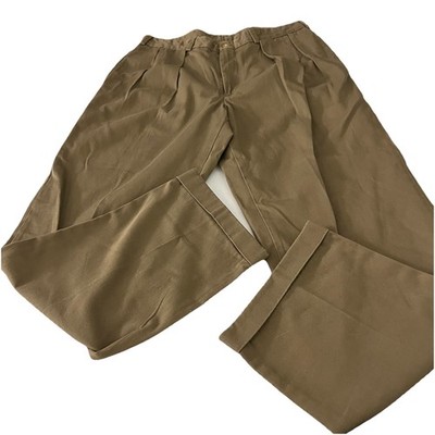 BILLS KHAKIS Mens 36/33 Pleated Chino Pants Tan Cotton Twill Made