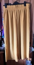 Mustard Colour Wide Leg Crop Trousers XXL 16