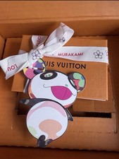 Louis Vuitton x Takashi Murakami Multicolor Logo Card Wallet Blue Pink