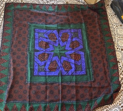 Diane von Furstenberg vintage graphic art silk scarf   Japan DVF