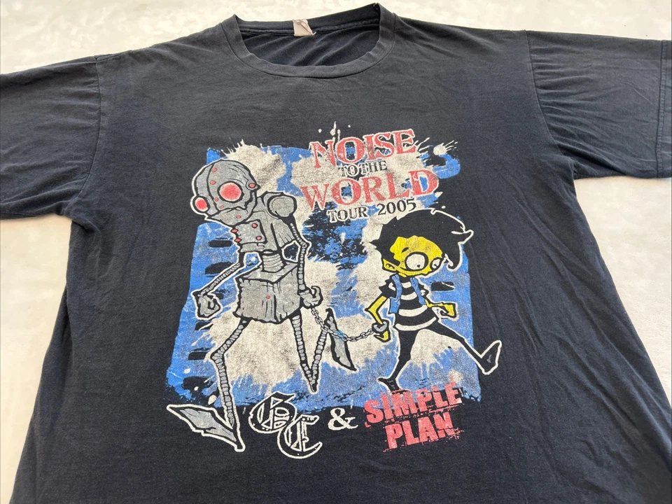 Camisa Good Charlotte Simple Plan Noise To The World 2005 vintage talla grande Foto 2 de 4