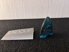 Papillon bleu turquoise doré en cristal Lalique