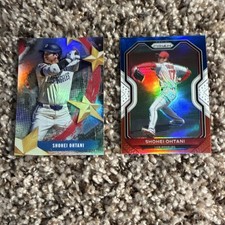 Shohei Ohtani 2021 Topps/ Panini Prizm 2 Card Lot Dodgers Angels Stars MLB