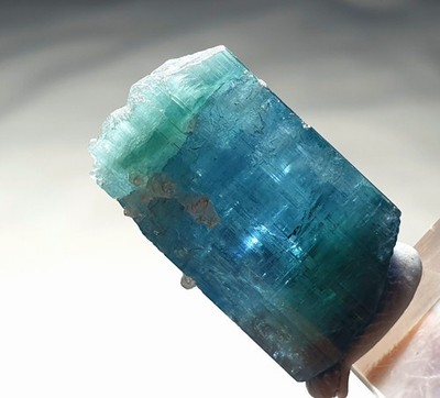 Top Quality Indicolite Color Tourmaline Etched Terminated Crystal 