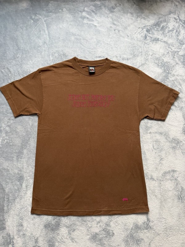 Stussy Archive Vintage Rare  “Judge Not Before You Judge Yourself!” — Size Large