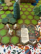 Heroscape - Greenscale Warriors - 3d printed on base with custom card