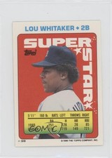 1990 Topps Super Star Sticker Back Cards Lou Whitaker Eric Davis (Eirc 149) 0u5r
