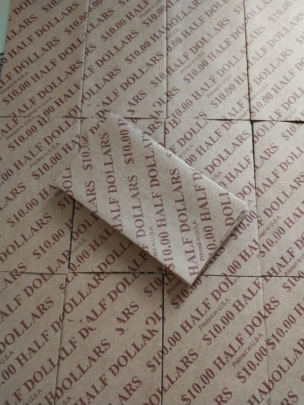 40 Pack Half Dollar Coin Wrappers Flat Paper Coin Roll Sleeves, Vintage?