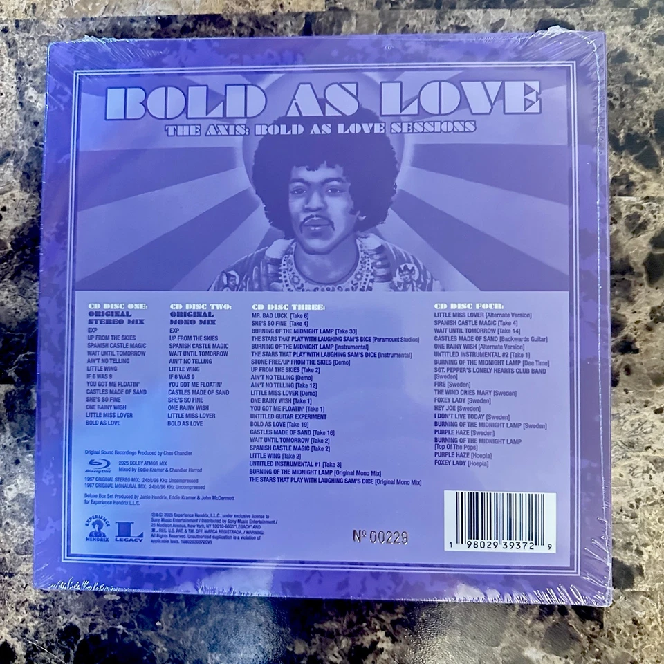 Jimi Hendrix Experience - Bold As Love, 4 CD / 1 Blu ray Box, Sealed - Image 3 of 3